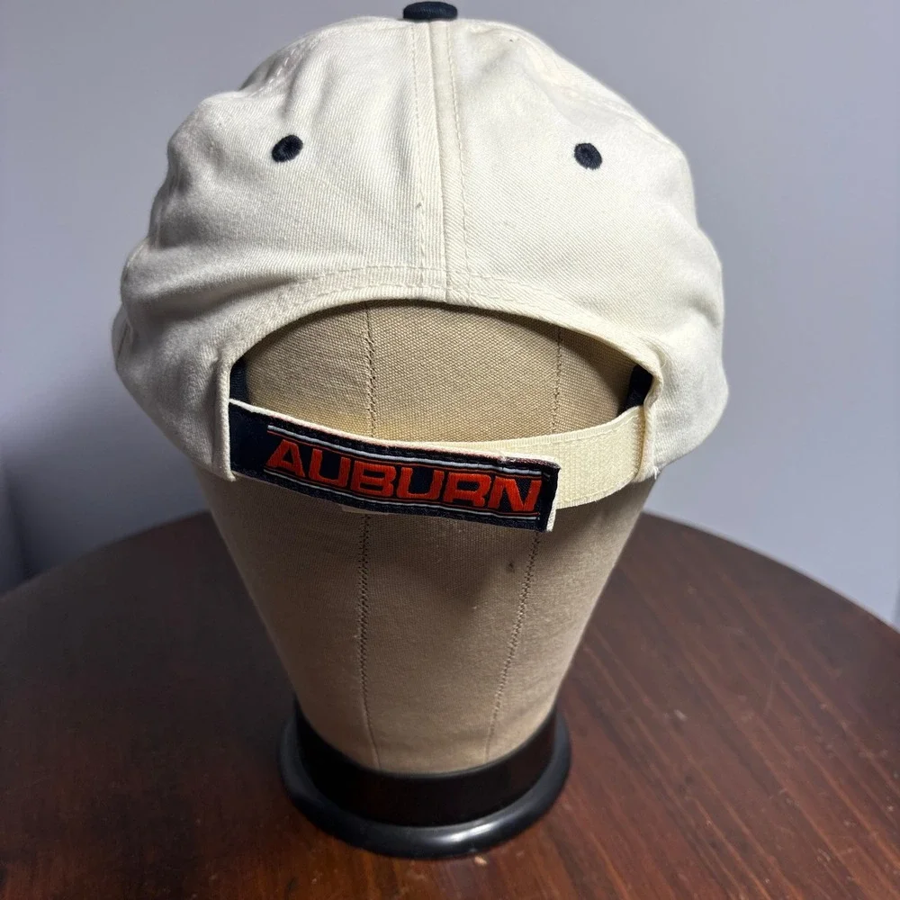 Vintage Auburn Tigers T.E.I. Hat Mens‎ OSFM White NCAA Baseball Cap Adjustable